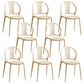 Dining Room Plastic Dining Chair Contemporary Stacking Side Chair Khaki 8 Piece Set Clearhalo 'Dining Chairs' 'Dining Tables & Seating' 'dining_chair' 'furn' 'furn_dining_chair' 'Furniture' 'Kitchen & Dining Furniture' 7075207