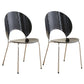 Open Back Dining Side Chair Contemporary Dining Armless Chair Black 2 Piece Set Clearhalo 'Dining Chairs' 'Dining Tables & Seating' 'dining_chair' 'furn' 'furn_dining_chair' 'Furniture' 'Kitchen & Dining Furniture' 7075212