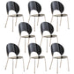 Open Back Dining Side Chair Contemporary Dining Armless Chair Black 8 Piece Set Clearhalo 'Dining Chairs' 'Dining Tables & Seating' 'dining_chair' 'furn' 'furn_dining_chair' 'Furniture' 'Kitchen & Dining Furniture' 7075217