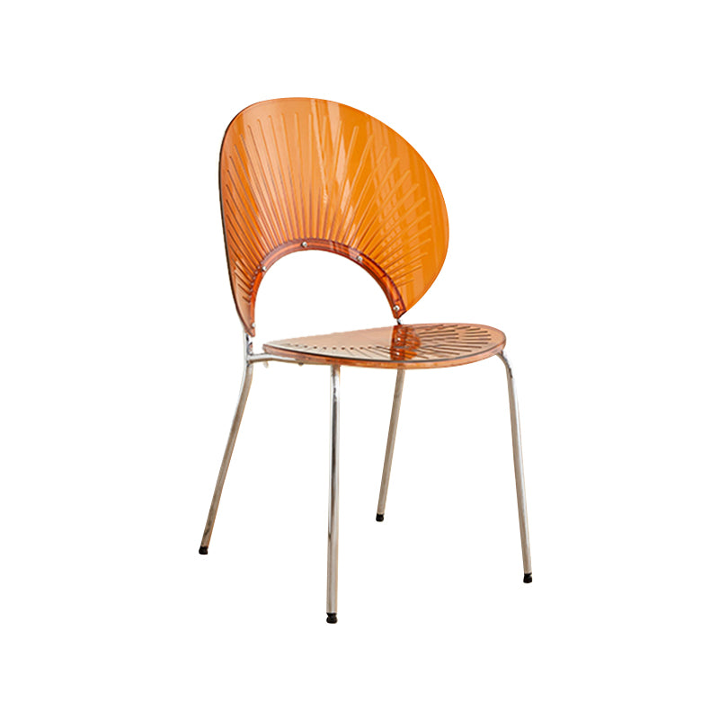 Open Back Dining Side Chair Contemporary Dining Armless Chair Clearhalo 'Dining Chairs' 'Dining Tables & Seating' 'dining_chair' 'furn' 'furn_dining_chair' 'Furniture' 'Kitchen & Dining Furniture' 7075218