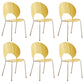 Open Back Dining Side Chair Contemporary Dining Armless Chair Yellow 6 Piece Set Clearhalo 'Dining Chairs' 'Dining Tables & Seating' 'dining_chair' 'furn' 'furn_dining_chair' 'Furniture' 'Kitchen & Dining Furniture' 7075235