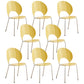 Open Back Dining Side Chair Contemporary Dining Armless Chair Yellow 8 Piece Set Clearhalo 'Dining Chairs' 'Dining Tables & Seating' 'dining_chair' 'furn' 'furn_dining_chair' 'Furniture' 'Kitchen & Dining Furniture' 7075236