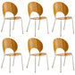 Open Back Dining Side Chair Contemporary Dining Armless Chair Orange 6 Piece Set Clearhalo 'Dining Chairs' 'Dining Tables & Seating' 'dining_chair' 'furn' 'furn_dining_chair' 'Furniture' 'Kitchen & Dining Furniture' 7075240