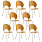 Open Back Dining Side Chair Contemporary Dining Armless Chair Orange 8 Piece Set Clearhalo 'Dining Chairs' 'Dining Tables & Seating' 'dining_chair' 'furn' 'furn_dining_chair' 'Furniture' 'Kitchen & Dining Furniture' 7075241