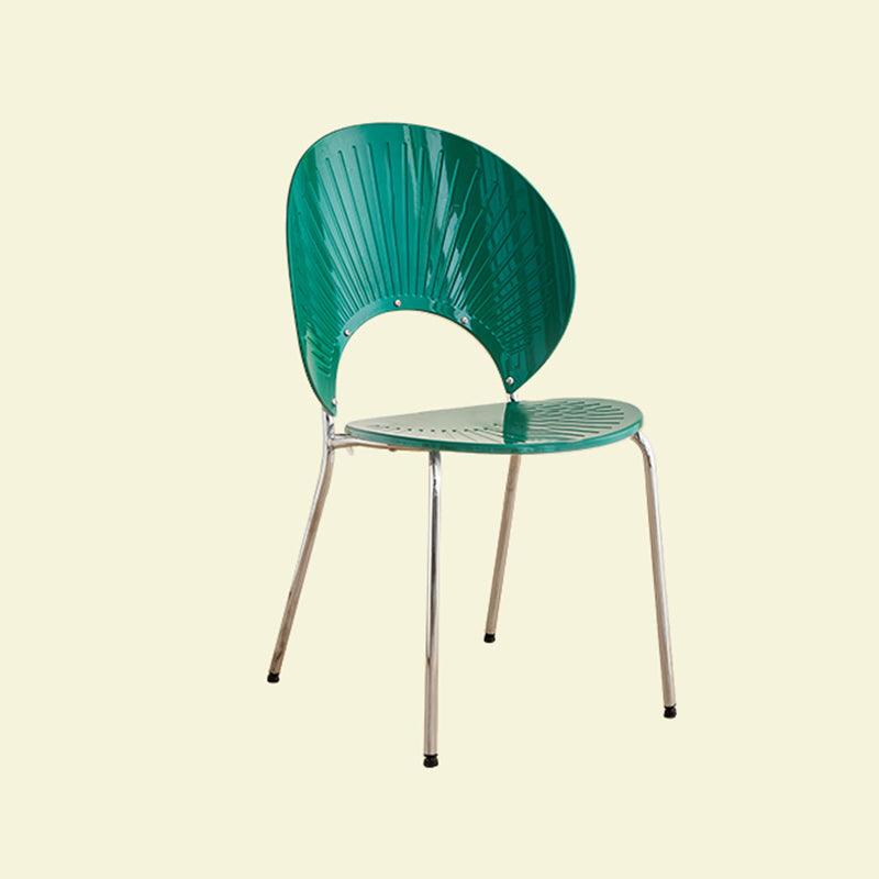 Open Back Dining Side Chair Contemporary Dining Armless Chair Green 1 Piece Clearhalo 'Dining Chairs' 'Dining Tables & Seating' 'dining_chair' 'furn' 'furn_dining_chair' 'Furniture' 'Kitchen & Dining Furniture' 7075242