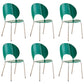 Open Back Dining Side Chair Contemporary Dining Armless Chair Green 6 Piece Set Clearhalo 'Dining Chairs' 'Dining Tables & Seating' 'dining_chair' 'furn' 'furn_dining_chair' 'Furniture' 'Kitchen & Dining Furniture' 7075245