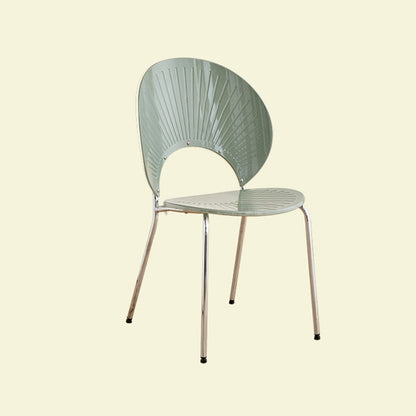 Open Back Dining Side Chair Contemporary Dining Armless Chair Light Green 1 Piece Clearhalo 'Dining Chairs' 'Dining Tables & Seating' 'dining_chair' 'furn' 'furn_dining_chair' 'Furniture' 'Kitchen & Dining Furniture' 7075247