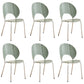 Open Back Dining Side Chair Contemporary Dining Armless Chair Light Green 6 Piece Set Clearhalo 'Dining Chairs' 'Dining Tables & Seating' 'dining_chair' 'furn' 'furn_dining_chair' 'Furniture' 'Kitchen & Dining Furniture' 7075250