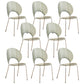 Open Back Dining Side Chair Contemporary Dining Armless Chair Grey 8 Piece Set Clearhalo 'Dining Chairs' 'Dining Tables & Seating' 'dining_chair' 'furn' 'furn_dining_chair' 'Furniture' 'Kitchen & Dining Furniture' 7075256