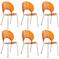 Open Back Dining Side Chair Contemporary Dining Armless Chair Brown 6 Piece Set Clearhalo 'Dining Chairs' 'Dining Tables & Seating' 'dining_chair' 'furn' 'furn_dining_chair' 'Furniture' 'Kitchen & Dining Furniture' 7075260