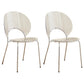 Open Back Dining Side Chair Contemporary Dining Armless Chair Clear 2 Piece Set Clearhalo 'Dining Chairs' 'Dining Tables & Seating' 'dining_chair' 'furn' 'furn_dining_chair' 'Furniture' 'Kitchen & Dining Furniture' 7075263