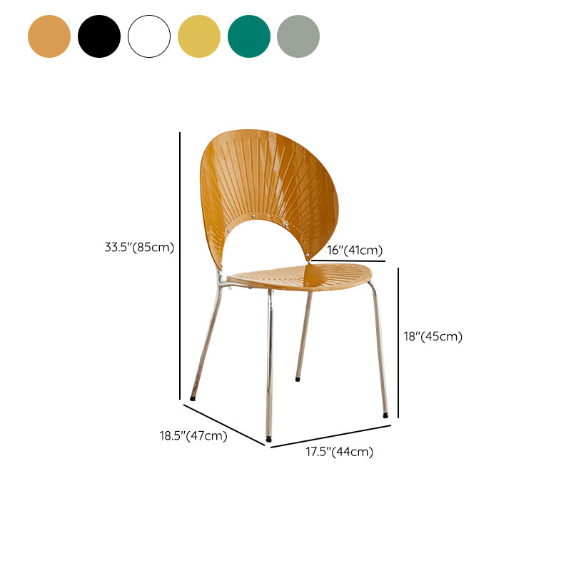 Open Back Dining Side Chair Contemporary Dining Armless Chair Clearhalo 'Dining Chairs' 'Dining Tables & Seating' 'dining_chair' 'furn' 'furn_dining_chair' 'Furniture' 'Kitchen & Dining Furniture' 7075267
