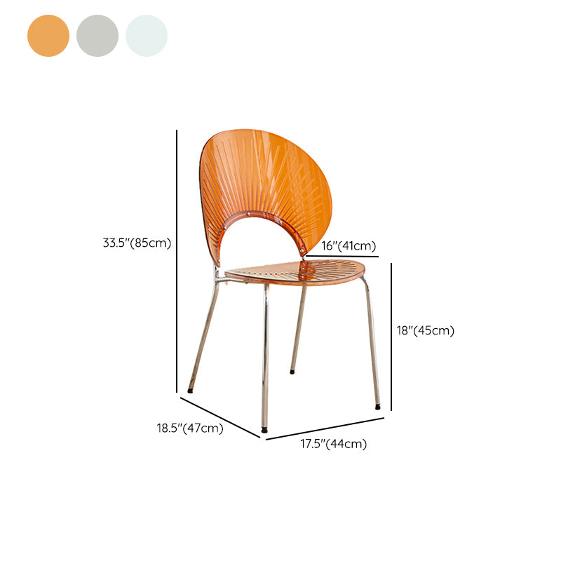 Open Back Dining Side Chair Contemporary Dining Armless Chair Clearhalo 'Dining Chairs' 'Dining Tables & Seating' 'dining_chair' 'furn' 'furn_dining_chair' 'Furniture' 'Kitchen & Dining Furniture' 7075268