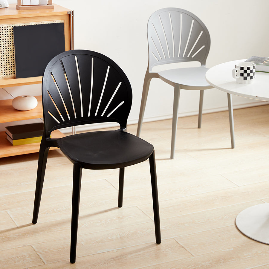 Küche zeitgenössischer Essstuhl Plastikstapel -Seitenstuhl