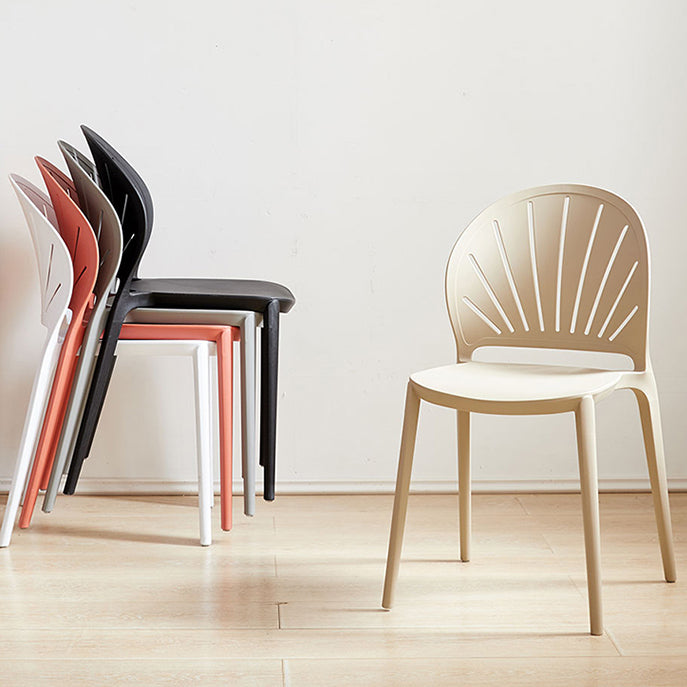 Küche zeitgenössischer Essstuhl Plastikstapel -Seitenstuhl