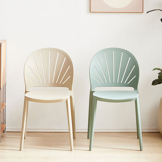 Kitchen Contemporary Dining Chair Plastic Stacking Side Chair