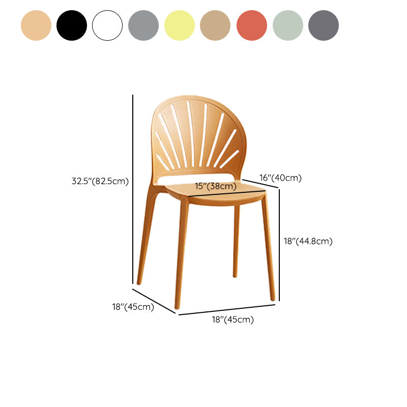 Küche zeitgenössischer Essstuhl Plastikstapel -Seitenstuhl
