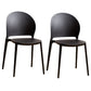 Contemporary Dining Room Dining Chair Plastic Stacking Side Chair Black 2 Piece Set Clearhalo 'Dining Chairs' 'Dining Tables & Seating' 'dining_chair' 'furn' 'furn_dining_chair' 'Furniture' 'Kitchen & Dining Furniture' 7075461