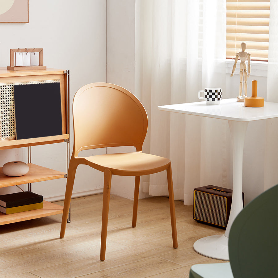 Contemporary Dining Room Dining Chair Plastic Stacking Side Chair Clearhalo 'Dining Chairs' 'Dining Tables & Seating' 'dining_chair' 'furn' 'furn_dining_chair' 'Furniture' 'Kitchen & Dining Furniture' 7075463