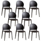 Contemporary Dining Room Dining Chair Plastic Stacking Side Chair Black 8 Piece Set Clearhalo 'Dining Chairs' 'Dining Tables & Seating' 'dining_chair' 'furn' 'furn_dining_chair' 'Furniture' 'Kitchen & Dining Furniture' 7075466