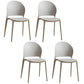 Contemporary Dining Room Dining Chair Plastic Stacking Side Chair Grey 4 Piece Set Clearhalo 'Dining Chairs' 'Dining Tables & Seating' 'dining_chair' 'furn' 'furn_dining_chair' 'Furniture' 'Kitchen & Dining Furniture' 7075473