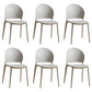 Contemporary Dining Room Dining Chair Plastic Stacking Side Chair Grey 6 Piece Set Clearhalo 'Dining Chairs' 'Dining Tables & Seating' 'dining_chair' 'furn' 'furn_dining_chair' 'Furniture' 'Kitchen & Dining Furniture' 7075475