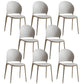 Contemporary Dining Room Dining Chair Plastic Stacking Side Chair Grey 8 Piece Set Clearhalo 'Dining Chairs' 'Dining Tables & Seating' 'dining_chair' 'furn' 'furn_dining_chair' 'Furniture' 'Kitchen & Dining Furniture' 7075476