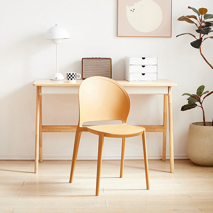 Contemporary Dining Room Dining Chair Plastic Stacking Side Chair Clearhalo 'Dining Chairs' 'Dining Tables & Seating' 'dining_chair' 'furn' 'furn_dining_chair' 'Furniture' 'Kitchen & Dining Furniture' 7075477