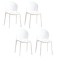 Contemporary Dining Room Dining Chair Plastic Stacking Side Chair White 4 Piece Set Clearhalo 'Dining Chairs' 'Dining Tables & Seating' 'dining_chair' 'furn' 'furn_dining_chair' 'Furniture' 'Kitchen & Dining Furniture' 7075482