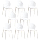 Contemporary Dining Room Dining Chair Plastic Stacking Side Chair White 8 Piece Set Clearhalo 'Dining Chairs' 'Dining Tables & Seating' 'dining_chair' 'furn' 'furn_dining_chair' 'Furniture' 'Kitchen & Dining Furniture' 7075484