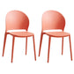 Contemporary Dining Room Dining Chair Plastic Stacking Side Chair Red 2 Piece Set Clearhalo 'Dining Chairs' 'Dining Tables & Seating' 'dining_chair' 'furn' 'furn_dining_chair' 'Furniture' 'Kitchen & Dining Furniture' 7075486