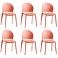 Contemporary Dining Room Dining Chair Plastic Stacking Side Chair Red 6 Piece Set Clearhalo 'Dining Chairs' 'Dining Tables & Seating' 'dining_chair' 'furn' 'furn_dining_chair' 'Furniture' 'Kitchen & Dining Furniture' 7075488
