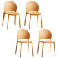 Contemporary Dining Room Dining Chair Plastic Stacking Side Chair Orange 4 Piece Set Clearhalo 'Dining Chairs' 'Dining Tables & Seating' 'dining_chair' 'furn' 'furn_dining_chair' 'Furniture' 'Kitchen & Dining Furniture' 7075497