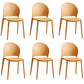 Contemporary Dining Room Dining Chair Plastic Stacking Side Chair Orange 6 Piece Set Clearhalo 'Dining Chairs' 'Dining Tables & Seating' 'dining_chair' 'furn' 'furn_dining_chair' 'Furniture' 'Kitchen & Dining Furniture' 7075498