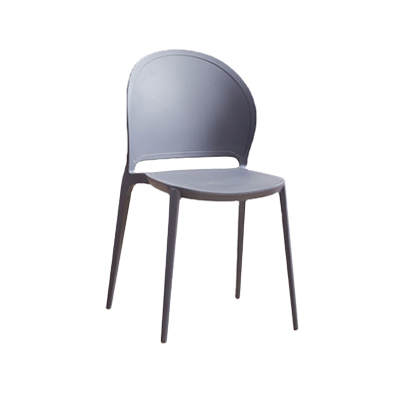 Contemporary Dining Room Dining Chair Plastic Stacking Side Chair Blue 1 Piece Clearhalo 'Dining Chairs' 'Dining Tables & Seating' 'dining_chair' 'furn' 'furn_dining_chair' 'Furniture' 'Kitchen & Dining Furniture' 7075500