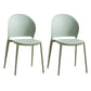 Contemporary Dining Room Dining Chair Plastic Stacking Side Chair Green 2 Piece Set Clearhalo 'Dining Chairs' 'Dining Tables & Seating' 'dining_chair' 'furn' 'furn_dining_chair' 'Furniture' 'Kitchen & Dining Furniture' 7075506