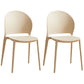 Contemporary Dining Room Dining Chair Plastic Stacking Side Chair Khaki 2 Piece Set Clearhalo 'Dining Chairs' 'Dining Tables & Seating' 'dining_chair' 'furn' 'furn_dining_chair' 'Furniture' 'Kitchen & Dining Furniture' 7075511