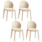 Contemporary Dining Room Dining Chair Plastic Stacking Side Chair Khaki 4 Piece Set Clearhalo 'Dining Chairs' 'Dining Tables & Seating' 'dining_chair' 'furn' 'furn_dining_chair' 'Furniture' 'Kitchen & Dining Furniture' 7075512