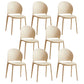 Contemporary Dining Room Dining Chair Plastic Stacking Side Chair Khaki 8 Piece Set Clearhalo 'Dining Chairs' 'Dining Tables & Seating' 'dining_chair' 'furn' 'furn_dining_chair' 'Furniture' 'Kitchen & Dining Furniture' 7075514