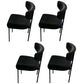 Kitchen Upholstered Armless Chair Industrial Open Back Dining Chair Black 4 Piece Set Clearhalo 'Dining Chairs' 'Dining Tables & Seating' 'dining_chair' 'furn' 'furn_dining_chair' 'Furniture' 'Kitchen & Dining Furniture' 7075544