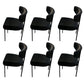 Kitchen Upholstered Armless Chair Industrial Open Back Dining Chair Black 6 Piece Set Clearhalo 'Dining Chairs' 'Dining Tables & Seating' 'dining_chair' 'furn' 'furn_dining_chair' 'Furniture' 'Kitchen & Dining Furniture' 7075547
