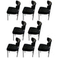 Kitchen Upholstered Armless Chair Industrial Open Back Dining Chair Black 8 Piece Set Clearhalo 'Dining Chairs' 'Dining Tables & Seating' 'dining_chair' 'furn' 'furn_dining_chair' 'Furniture' 'Kitchen & Dining Furniture' 7075549