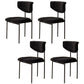 Kitchen Upholstered Armless Chair Industrial Open Back Dining Chair Matte Black 4 Piece Set Clearhalo 'Dining Chairs' 'Dining Tables & Seating' 'dining_chair' 'furn' 'furn_dining_chair' 'Furniture' 'Kitchen & Dining Furniture' 7075555