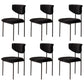 Kitchen Upholstered Armless Chair Industrial Open Back Dining Chair Matte Black 6 Piece Set Clearhalo 'Dining Chairs' 'Dining Tables & Seating' 'dining_chair' 'furn' 'furn_dining_chair' 'Furniture' 'Kitchen & Dining Furniture' 7075557