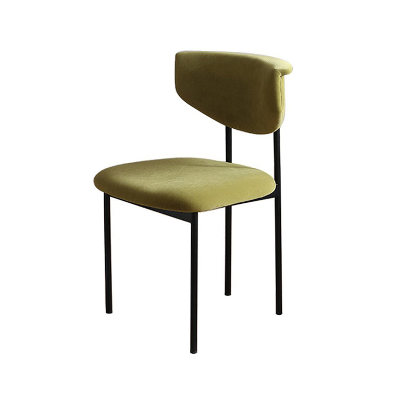 Kitchen Upholstered Armless Chair Industrial Open Back Dining Chair Green 1 Piece Clearhalo 'Dining Chairs' 'Dining Tables & Seating' 'dining_chair' 'furn' 'furn_dining_chair' 'Furniture' 'Kitchen & Dining Furniture' 7075561