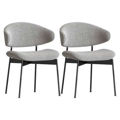 Kitchen Industrial Dining Chair Open Back Upholstered Armless Chair