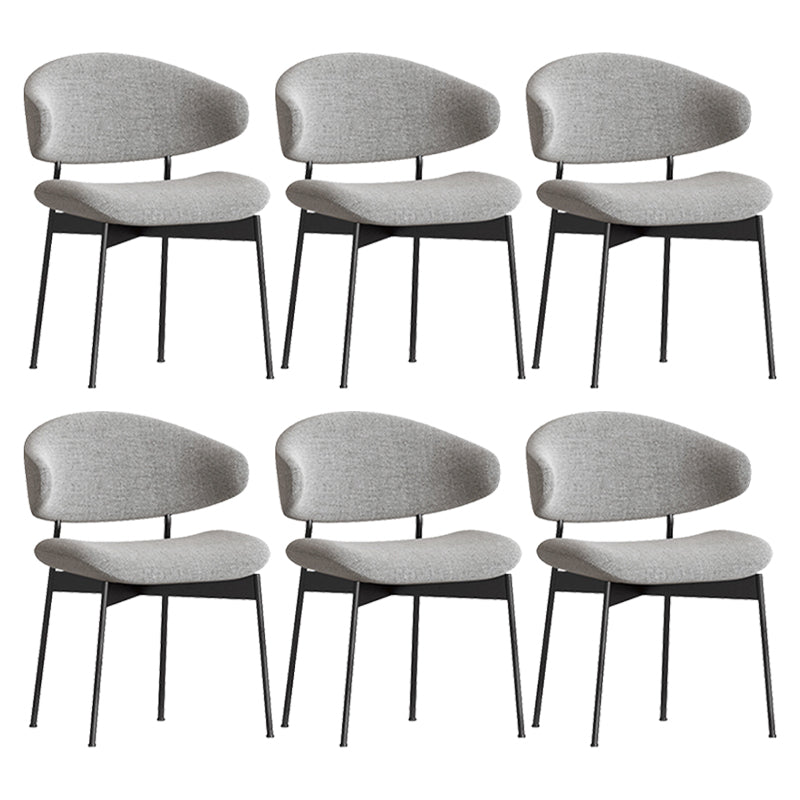 Kitchen Industrial Dining Chair Open Back Upholstered Armless Chair