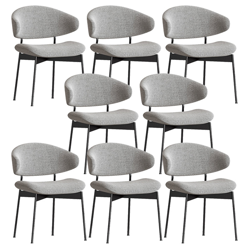 Kitchen Industrial Dining Chair Open Back Upholstered Armless Chair