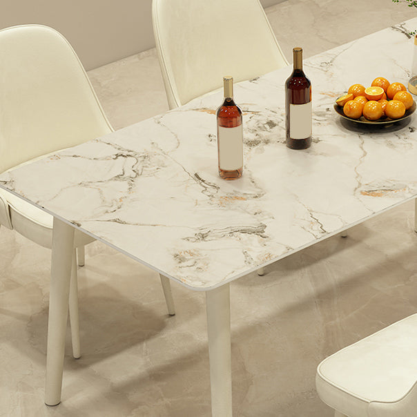 Moderner Steinrechteangle Esstisch 1/5 Stück Essset für Esszimmer