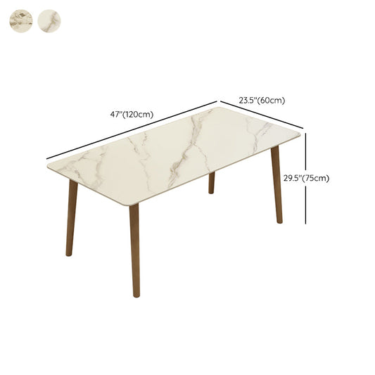 Mesa de comedor de rectángulo de piedra moderna 1/5 piezas de comedor juego para comedor